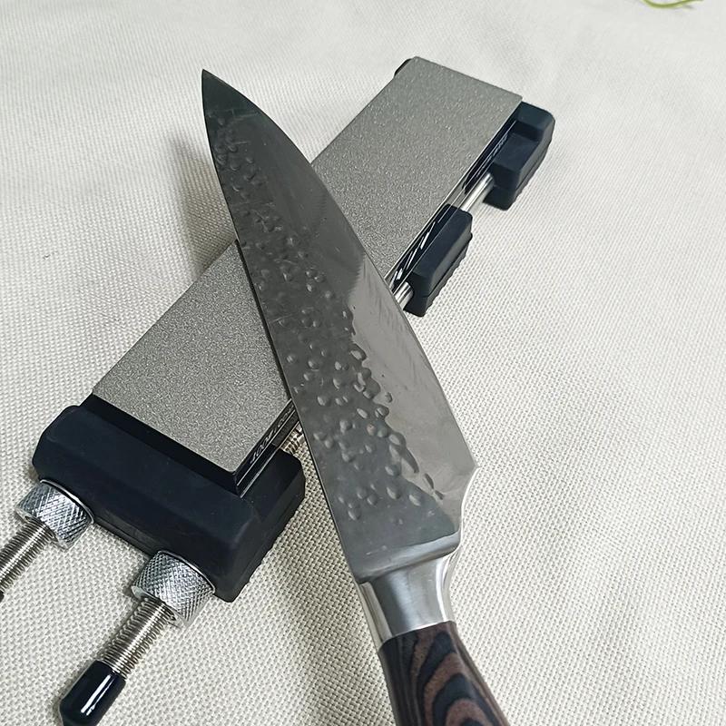 Professional Diamond Knife Sharpeners 400# & 1000# Sharpening Stone Woodwork Grinding System Whetstone Accessory Anti-slip Base