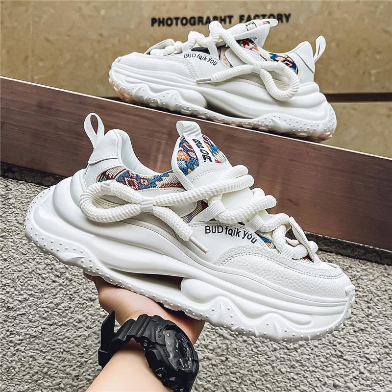 2025 New Men's Casual Sneakers Personalized Handsome Breathable Height Increasing Thick soled Running Shoes Zapatos para hombres