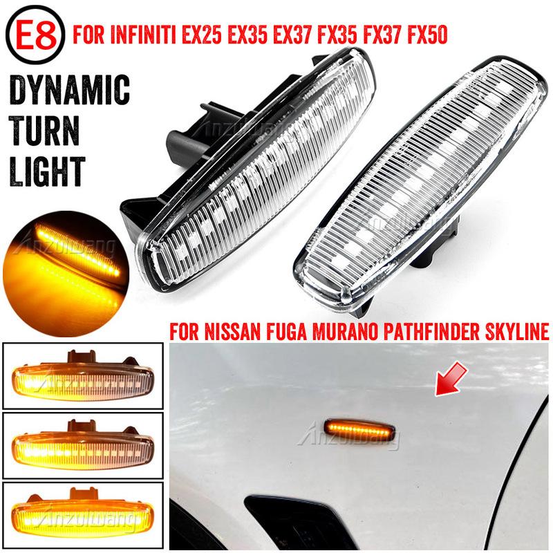 Dynamische LED Seitenblinker für Infiniti EX25 EX35 EX37 FX35 FX37 FX50 G25 G35 G37 Q40 Q60 Q70 QX50 QX70 M25 M37 JX35