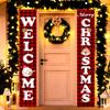 Merry Christmas Hanging Door Banner Santa Claus Snowman Couplet New Year Christmas Decorations For Home Xmas Gifts Navidad