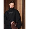Corner buckle lazy silhouette wool coat women's double-sided