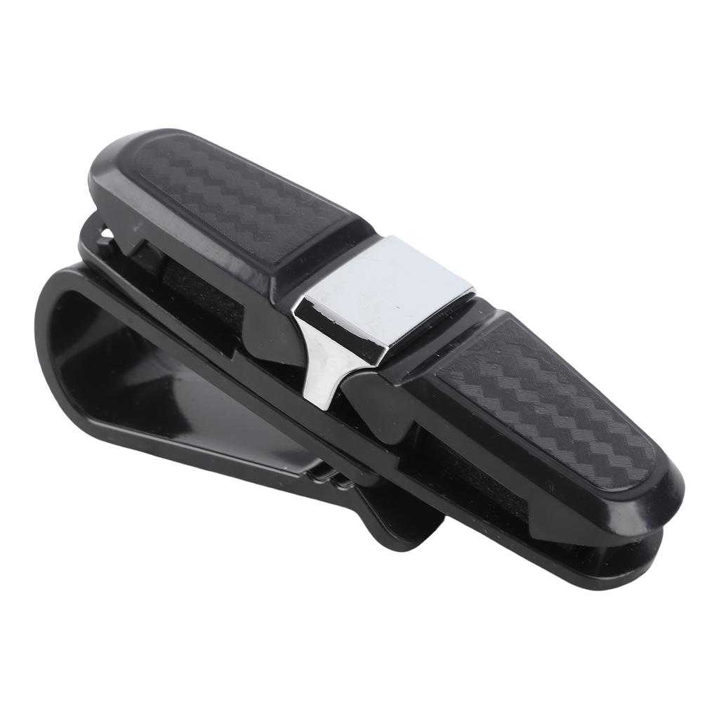 Solskjerm Brilleklemme Multifunksjonell Roterbar Lett Tilgang Brilleholder for Briller Kort Sedler Billetter Sølv