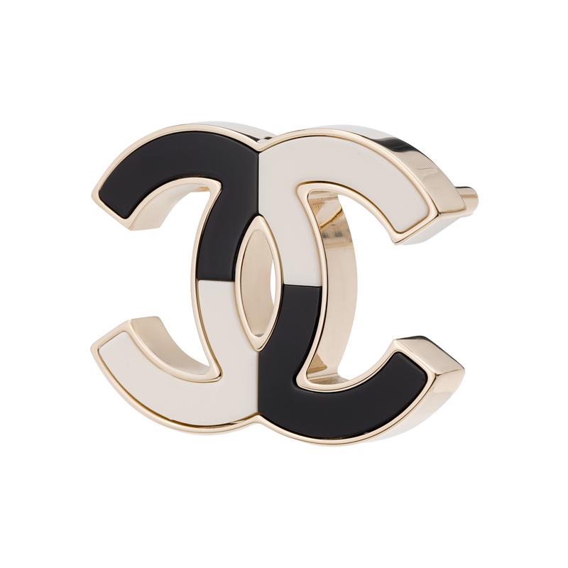 CHANEL [23 Early Spring New Products] Fashion Trend Brooch Women's Black/White