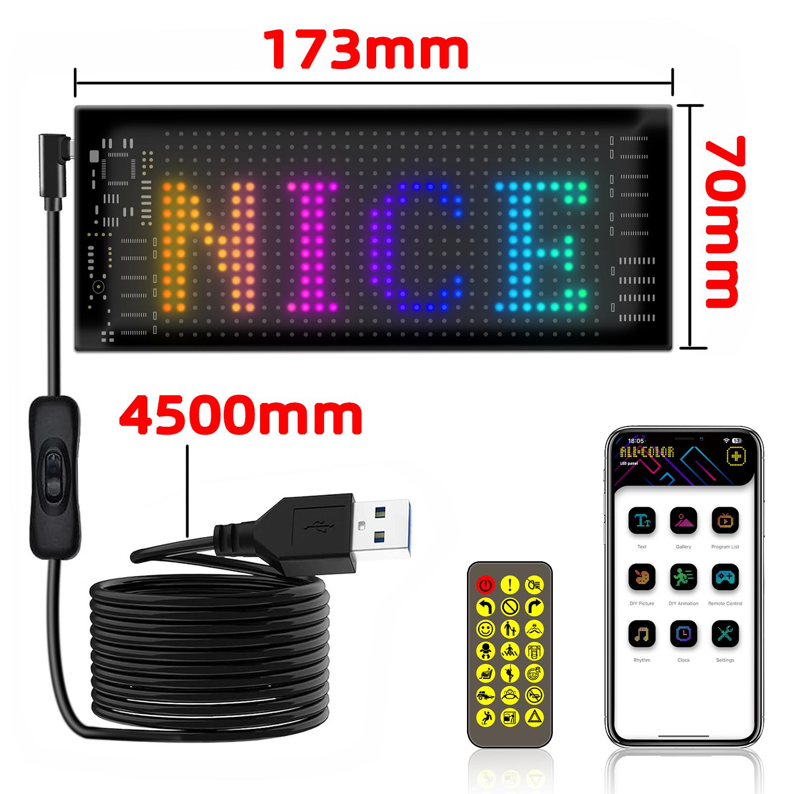 

Гибкий светодиодный дисплей RGB с приложением, программируемый с помощью пульта дистанционного управления, мягкая вывеска, светодиодная лента, маска, шляпа, одежда, сумка, обувь, прокрутка слов, матричный экран