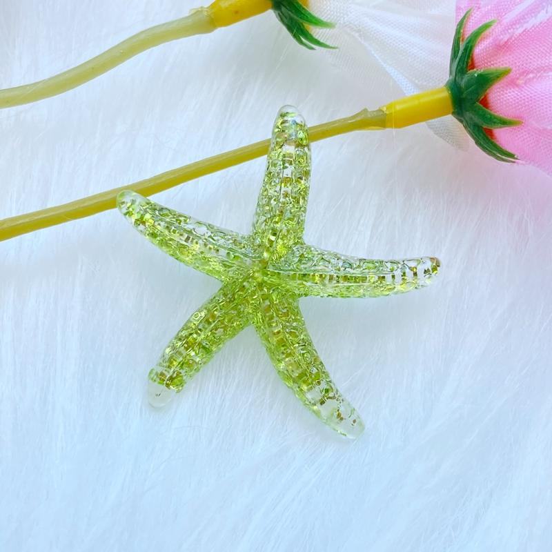 10Pcs New Cute Shining Starfish Flat Back Resin Cabochons Scrapbooking DIY Jewelry Craft Decoration Accessorie Q69