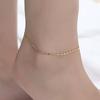 Women's Vintage Sequin Flat Chain Anklet, Minimalist & Versatile Summer Foot Jewelry
