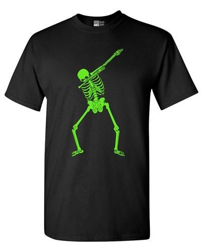 Танцующий скелет Хэллоуин Смешной Юмор Костюм DT Взрослая футболка Унисекс футболка S