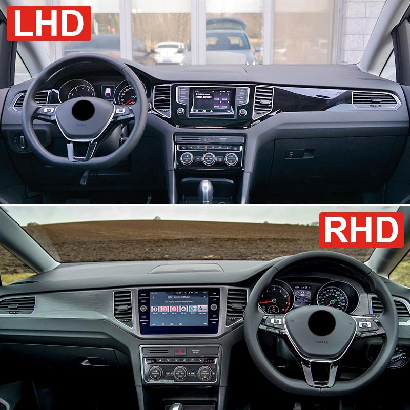 Cubierta para salpicadero de coche, evita la luz, parasol, alfombras Anti-UV, alfombrilla antideslizante para Volkswagen VW Golf Sportsvan 2014 2015 2016 2017