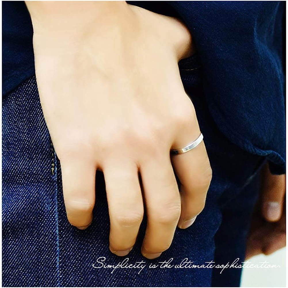 Gin no 3mm Wide Plain Silver 925 Simple Sizes Unisex [Shinjuku Kura] Ring, 3-23 (Size 8.5), Flat,