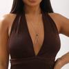 Sexy Stacked Metal Chain Body Chain Simple Retro Multi-layer Green Diamond Waist Chain
