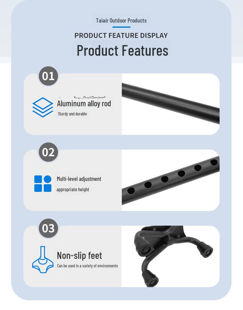 Teleskopkrücken aus Aluminiumlegierung für ältere Menschen mit gebogenem Griff