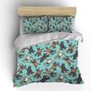 Cartoon Dog Pattern Background Print Bedding Set 1 Duvet Cover 2 Pillowcases For Adult And Children Luxury Gift Full Size