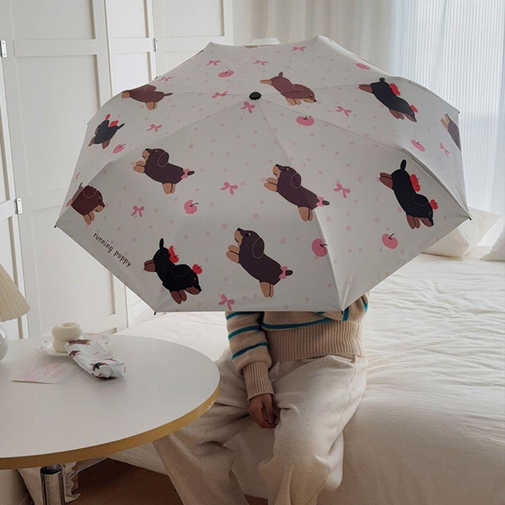 Automatic/Manual Sun Protection Umbrella Cartoon Outdoor Travel Umbrella  Sunny/Rainy Days