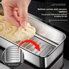 Stainless Steel Rectangle Food Storage Container with Cover Noodles Fruit Tray Lunch Box Thick Refrigerator Organizer Dish Plate
