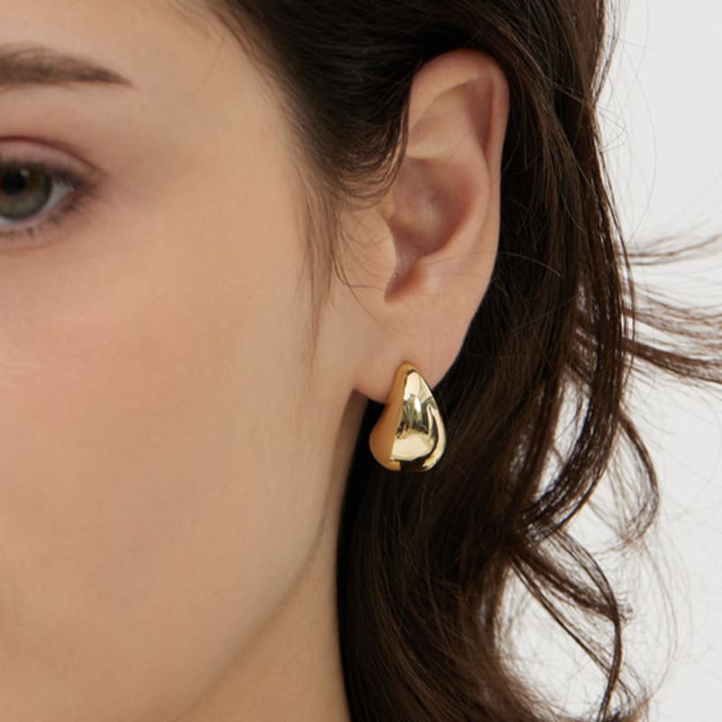 Hyeres-lor Champagne Full Moon (Y) Big Bowl Earrings HL2E53215YBXXX