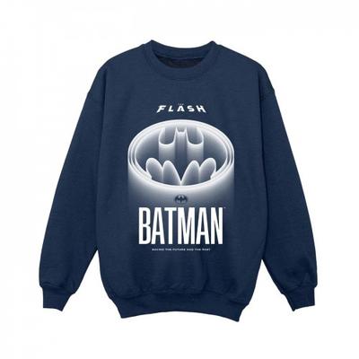 Boys The Flash Batman White Logo Sweatshirt