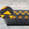 Rubber Curb Ramp 2 Pack, 6" Rise Height Heavy-Duty 33069 Lbs/15 T Capacity Threshold Ramps, Driveway Ramps with Stable Grid Structure for Cars,