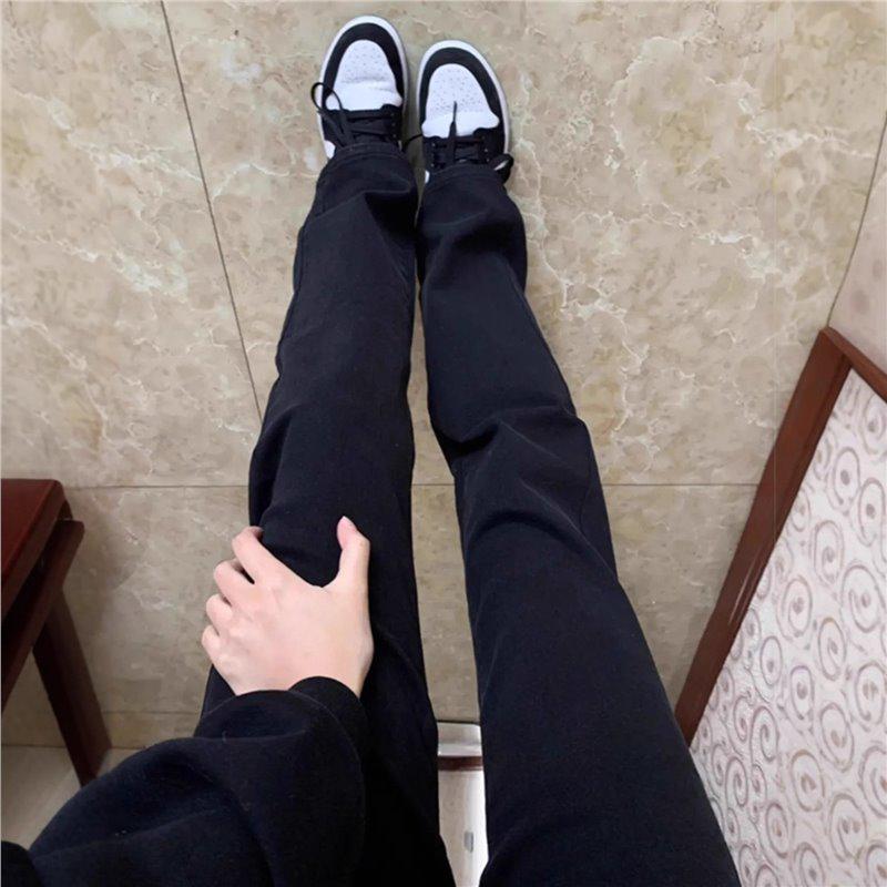 Women s High Waist Black Slimming Velvet Jeans - Winter 2025 Edition L