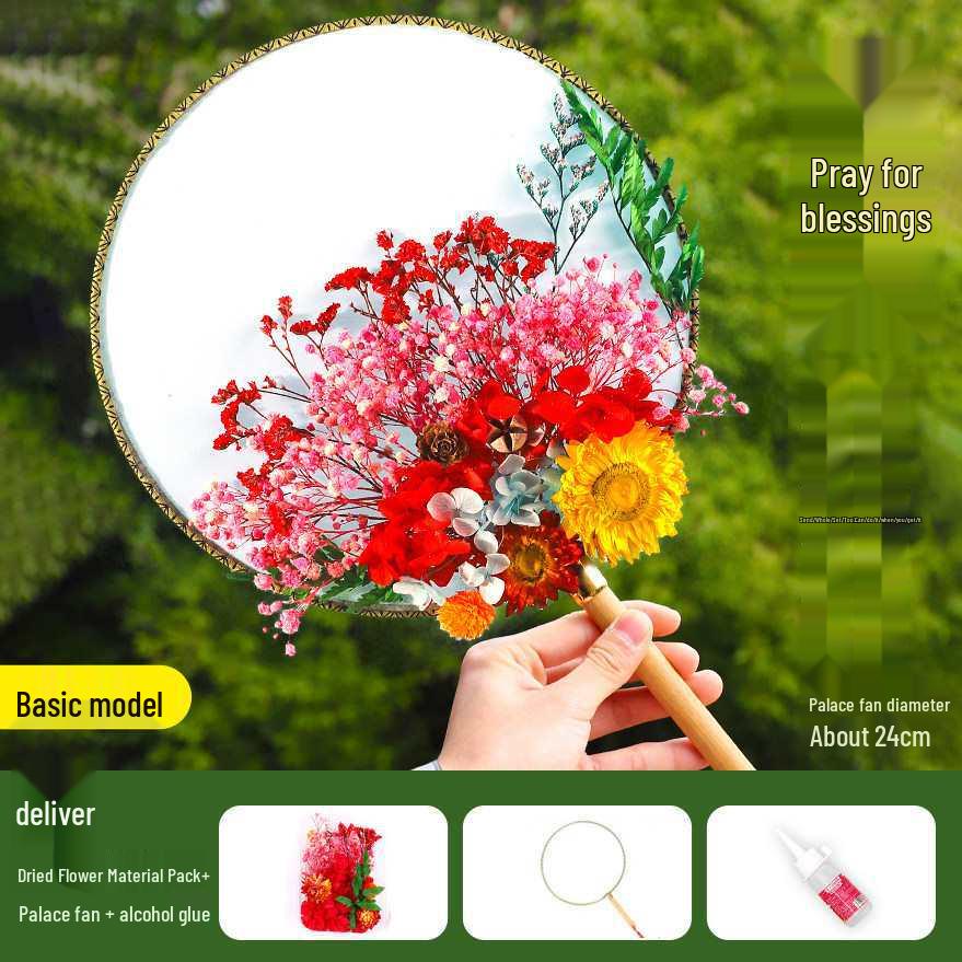 Dried Flower Fan DIY Kit for International Women's Day - Team Building & Handmade Gift