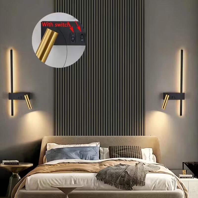 Nordic Led Wall Lamp Interior Lighting Fixture for Home Tv Bedside Living Room Corridor Decoration Modern Wall Light Sconces