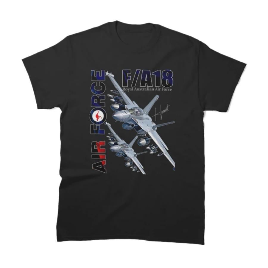 RAAF Australian Air Force FA18 Hornet Fighter Aircraft TShirt 100 Cotton ONeck Short Sleeve Casual Mens Tshirt Size S3XL S