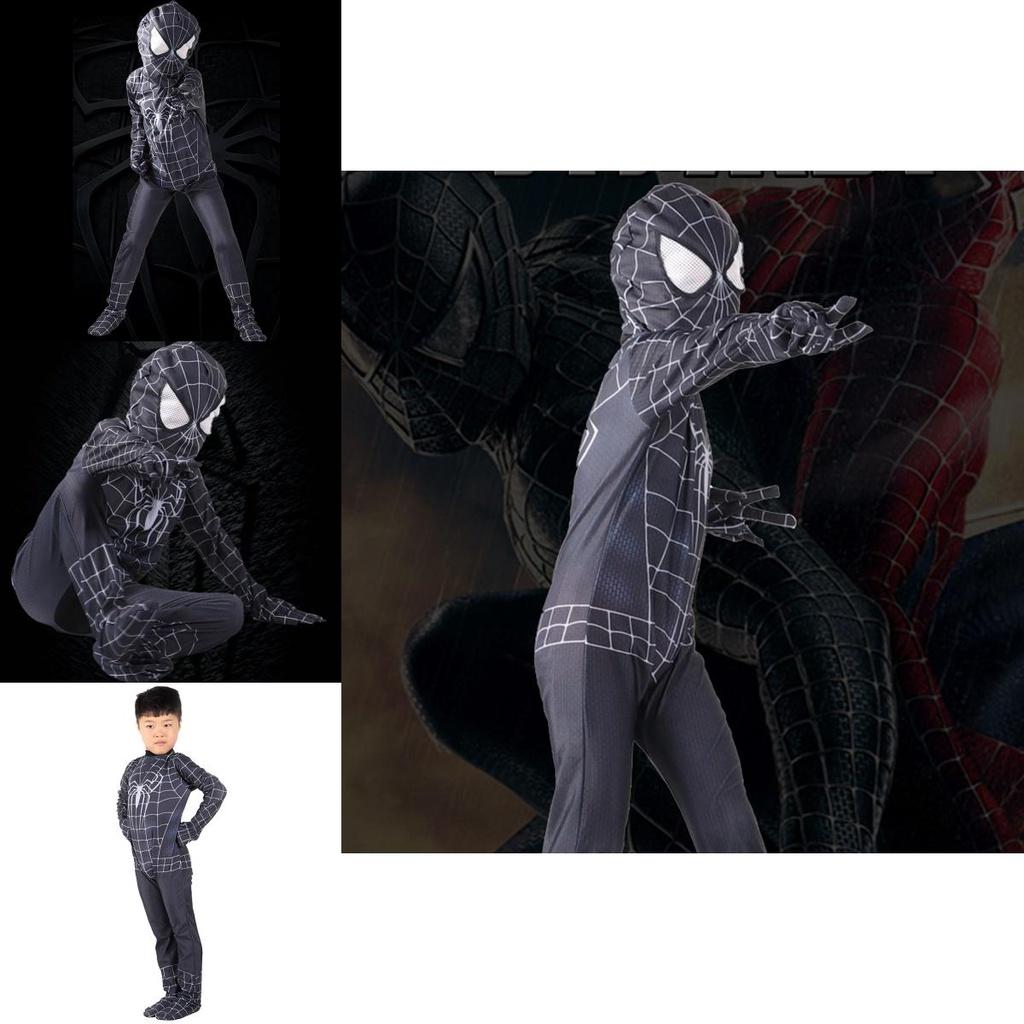 Premium Black Spider-man Costume With Breathable Fabric And Perfect Stitches For All Ages