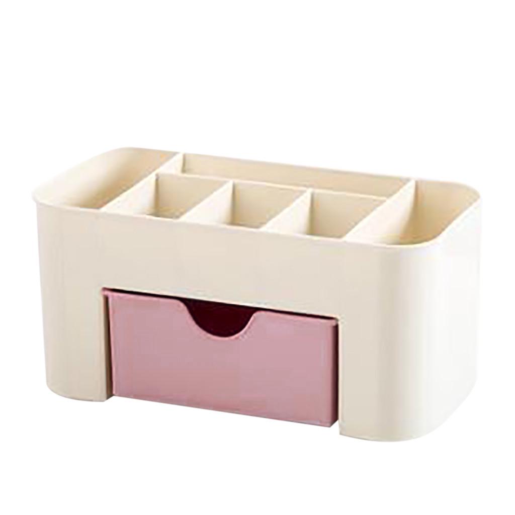 Plastic desktop cosmetic box with small drawer multifunctional desk storage box