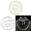 Elegant Jewelry Set With Artificial Pearl Flower Pendant For Womens Fashion Accessory Collection