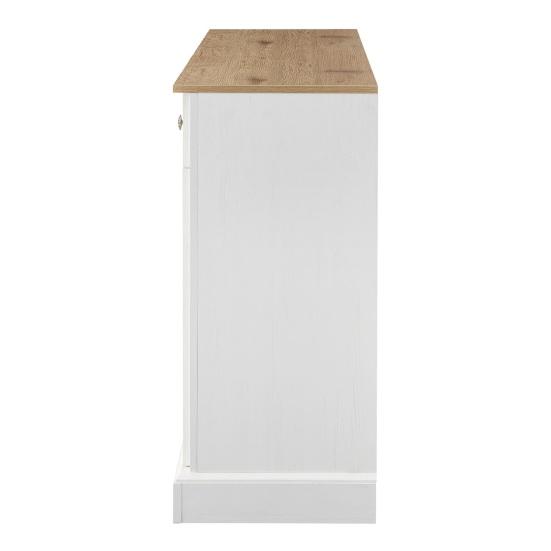 Küchenvorratskammer Patchwork Farbe Großes Sideboard mit 4 Türen und 2 Schubladen Moderner Buffet-Schrank für Esszimmer Wohnzimmer
