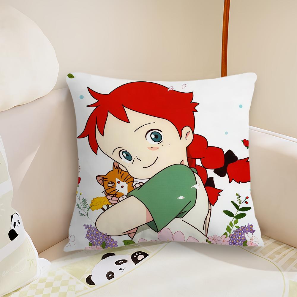 Cartoon manga cute Gables cushion cover Pillow Case Plush Fabric Soft Double Sided Print Sofa Cushion Cover Throw Pillow Covers
