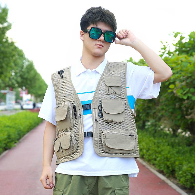 Breathable Mesh Sports Fishing Vest with Multi Pockets for Outdoor Use