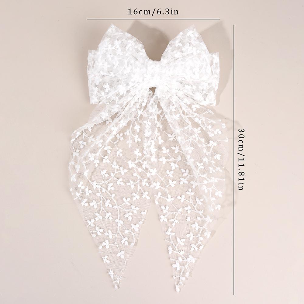 Süße Spitze Große Schleife Haarspange Elegant Stickerei Doppellagige Schleife Haarnadel für Mädchen Koreanische Kinder Accessoires Kopfschmuck Geschenk