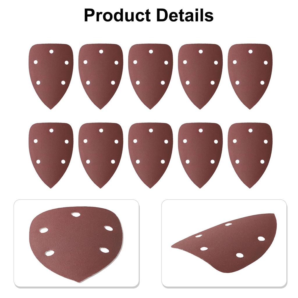 10Pcs Triangular Sandpaper 60 80 120 240 100 120 180 400 800 Grit Triangle Sanding Paper Abrasive Grinding Tool For Wood Plastic