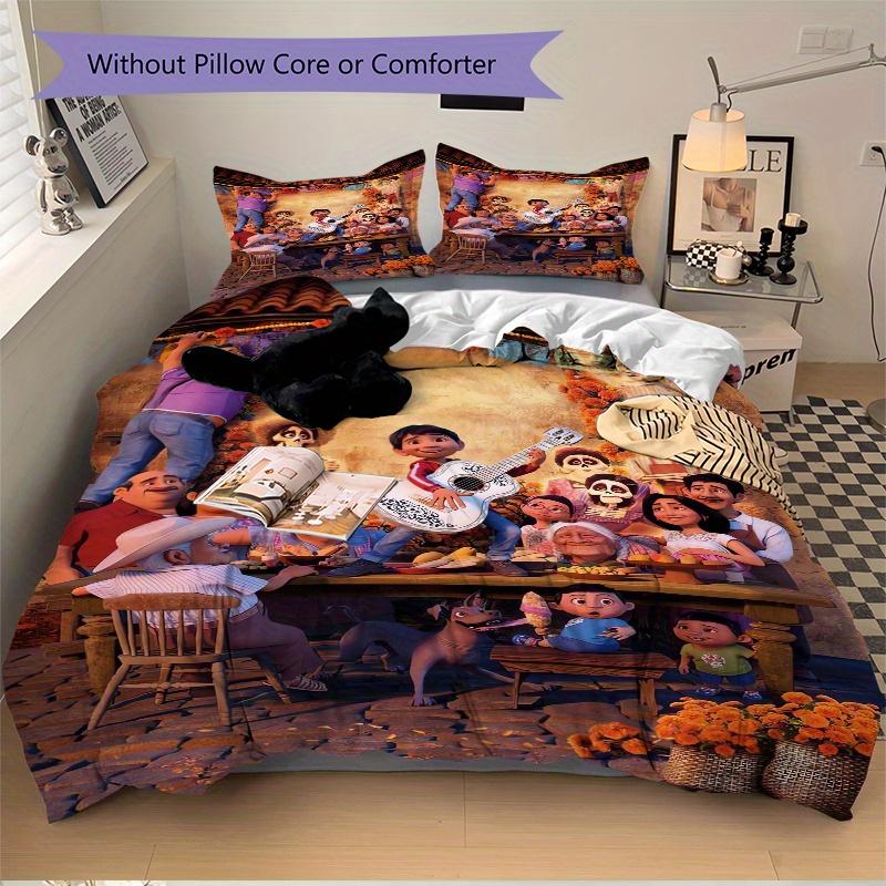 3pcs Disney Coco Printed Bedding Set, Soft and Comfortable Quilt Cover for Bedroom, Guest Room S023