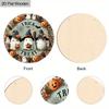 Wooden Halloween Sign with Adorable Ghost Pattern Design - Charming Wall Pediments - Ideal for Front Door, Yard, Porch, Room Decor