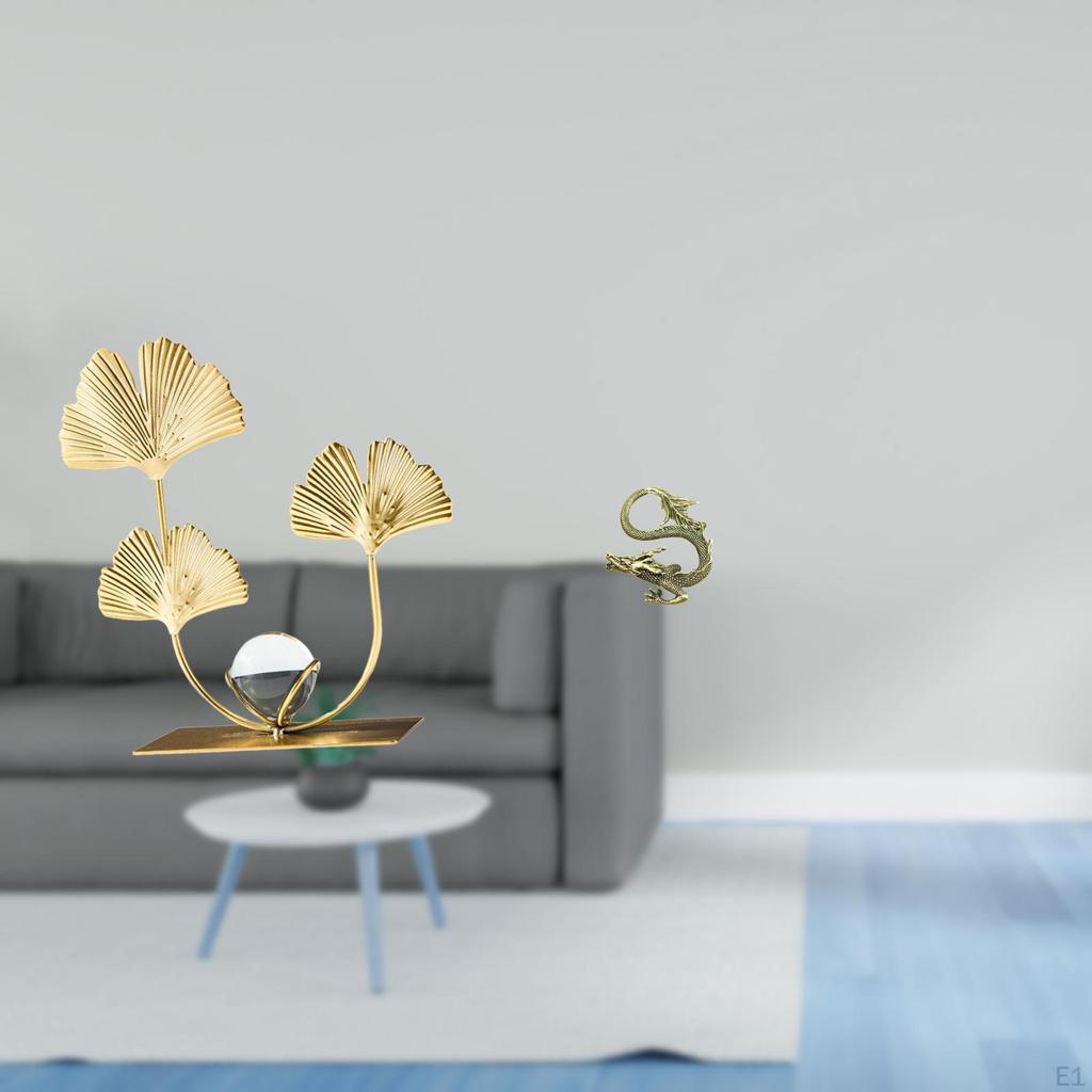 Leaves Statue Bookshelf Sculpture Brass Chinese Mini Tea Pet Figurine Birthday Housewarming Gift