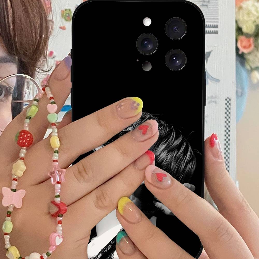 Singer Y-Yeonjun Phone Case For IPhone 1716 15 14 13 Pro Max 11 12 Mini X Xs XR Black Silicone Cover