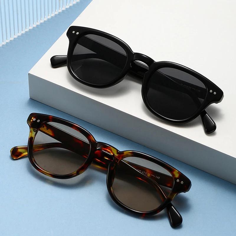  New Ins Popular Fashion Square Candy Color Sunglasses Women Blue Vintage Rivets Men Shades UV400