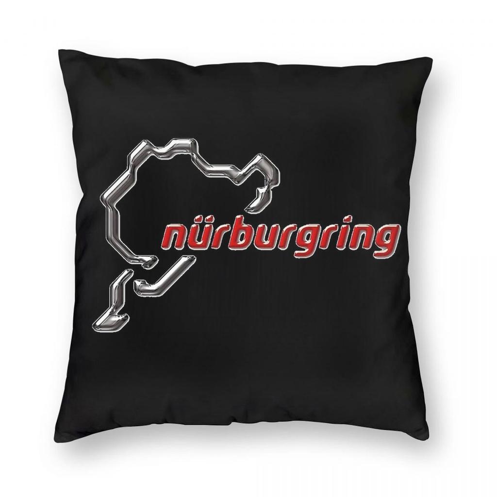 Federa per Cuscino 3D Pista da Corsa Nürburgring Poliestere Lino Velluto Decorazione Stampata Federa Cuscino da Lancio Copricuscino da Letto 45X45