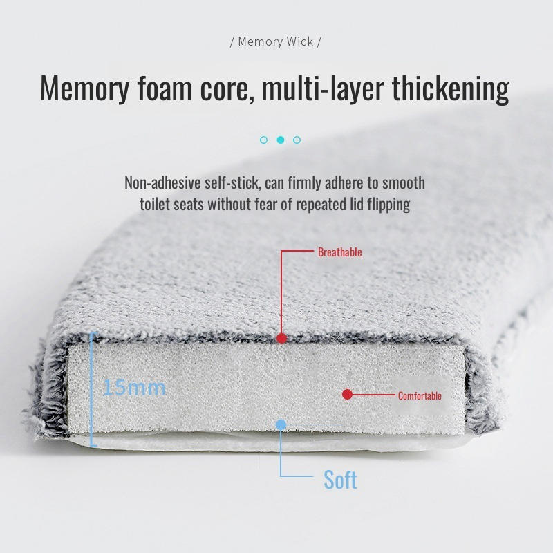 Coussin de siège de toilette épaissi Housse de siège de toilette rembourrée douce pour le confort à la maison