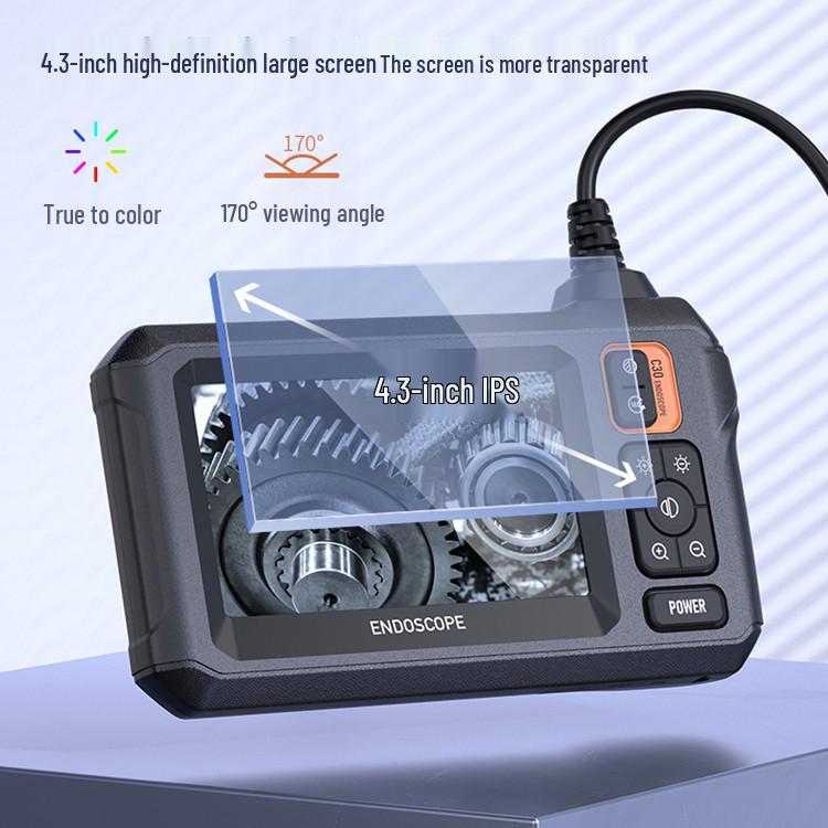 4.3-inch HD Handheld Car Detector with 8.0mm Lens Endoscope and Screen