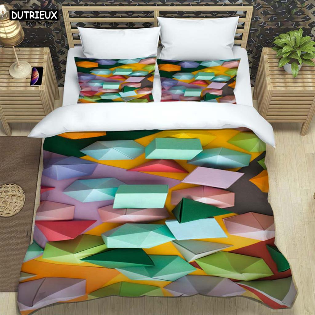 3D Modern Abstract Geometric Minimalist Printed Bedding Queen Bedding Set King Size Bedding Set Soft And Comfortable