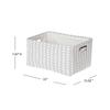 Black White Lines Canvas Storage Basket Decorative Organizing Bin with Handles Rectangular Recycled Polyester Easy Clean Home