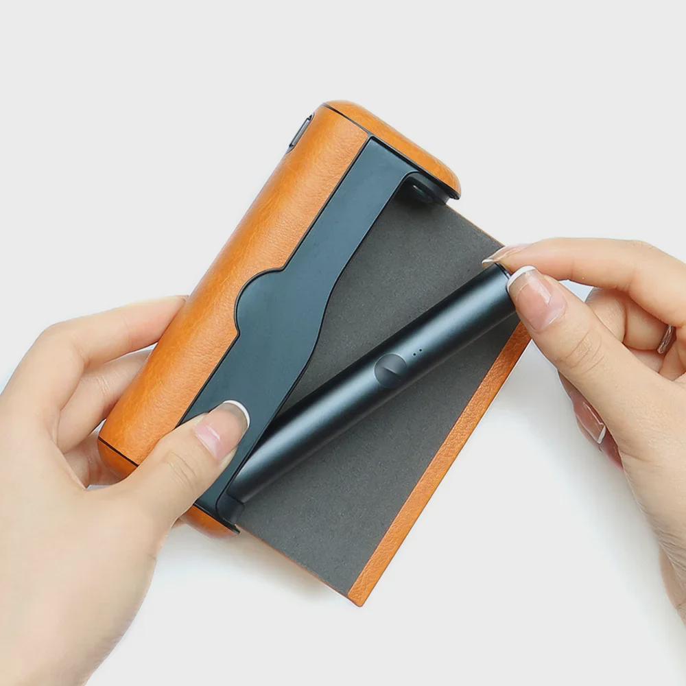 Kompatible dekorative Anti-Fall-Lederhülle für ILUM PRIME Heat-Not-Burn-Gerät und Ladehülle