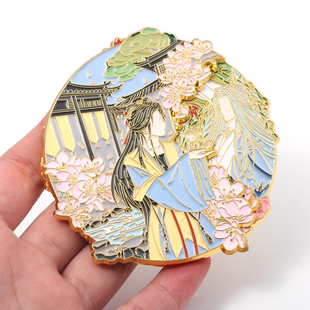 Anime Love and Deepspace Rafayel Brooche Cosplay Props Rotatable Matching Pin Badge Couple Lapel Men Women Backpack Jewelry