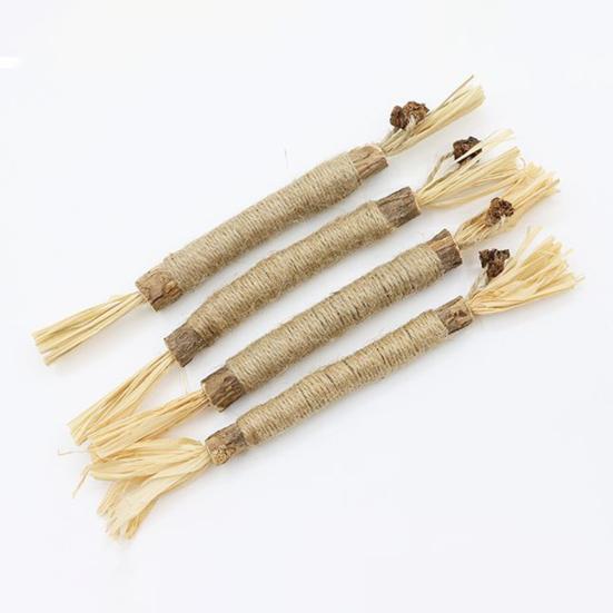 Katzen Silberwein Stöcke Natürlicher Silberwein Katzen Kauspielzeug Zahnsticks Verdauungsverbesserung Beseitigen Haarballen für Katzen Leckerlis Training Spiel