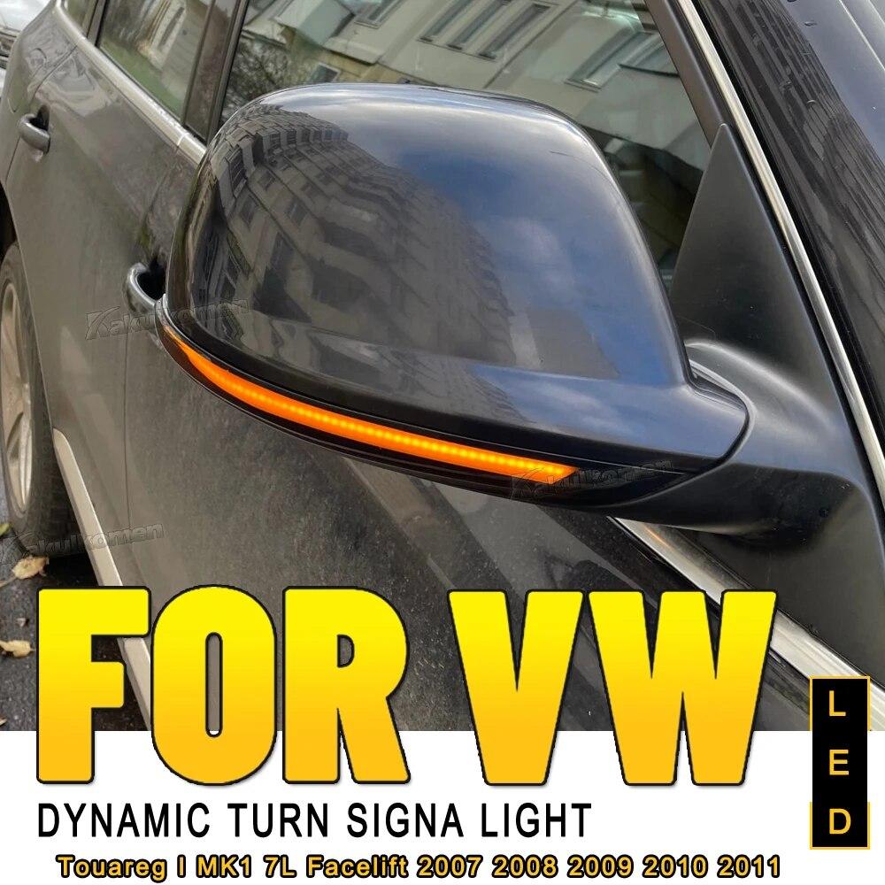 2 Stücke Dynamische Lenkung Signal Led Licht Rückspiegel Anzeige Flash Für VW Volkswagen Touareg I MK1 7L Facelift 2007-2011