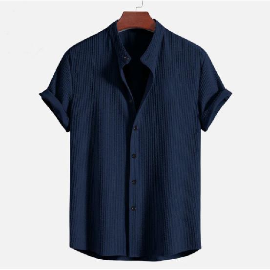 Men'S Corduroy Short Sleeve Shirt, Solid Color Casual Loose Men T-Shirt Top