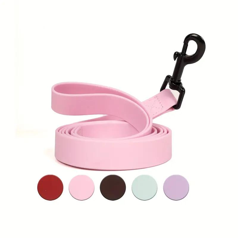 Waterproof Easy-to-Clean Plain PVC Pet Leash for Outdoor Activities & Training, Suitable for Small, Medium and Large Dogs