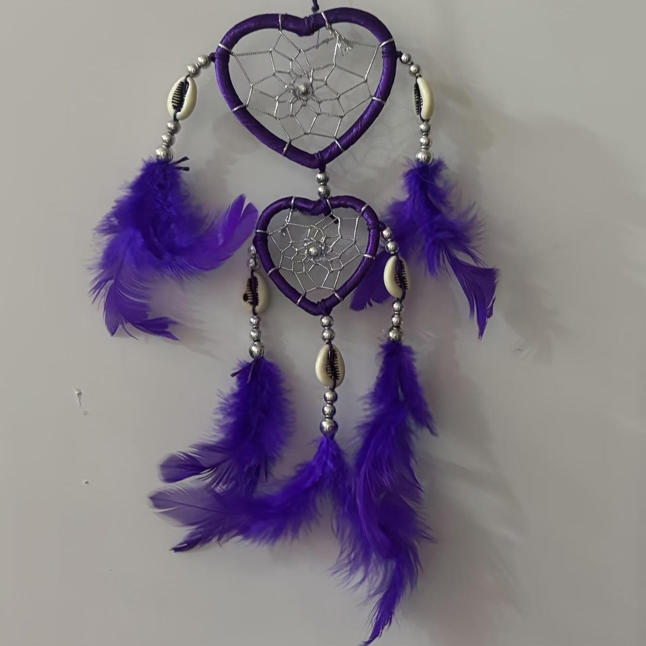 Xykk01 Pink Bohemian Handmade Heart-Shaped Dream Catcher Wall Hanging - Exquisite Home Decoration For Bedrooms And Living Rooms, Perfect For Weddings